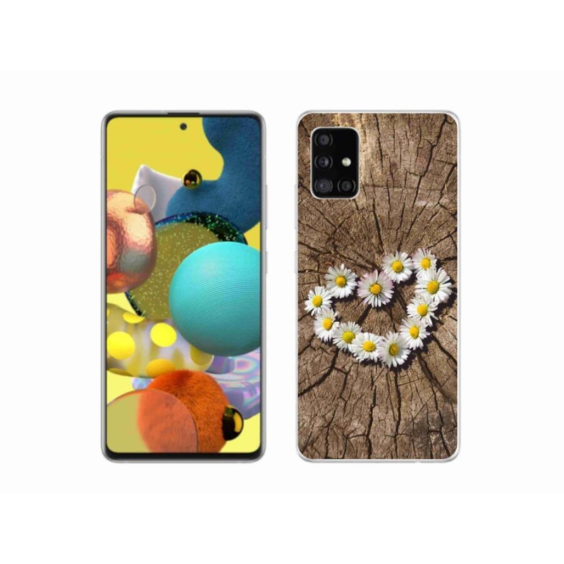 Gelový kryt mmCase na mobil Samsung Galaxy A51 5G - srdce z kopretiny