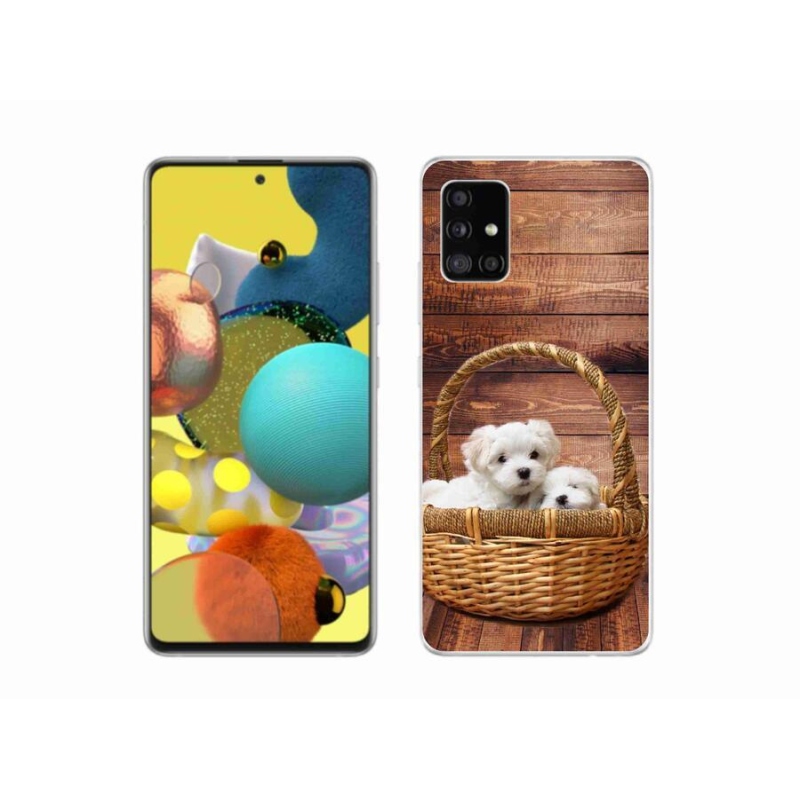 Gélový kryt mmCase na mobil Samsung Galaxy A51 5G - šteniatka