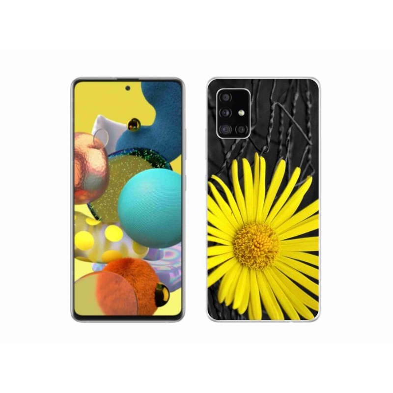 Gélový kryt mmCase na mobil Samsung Galaxy A51 5G - žltý kvet