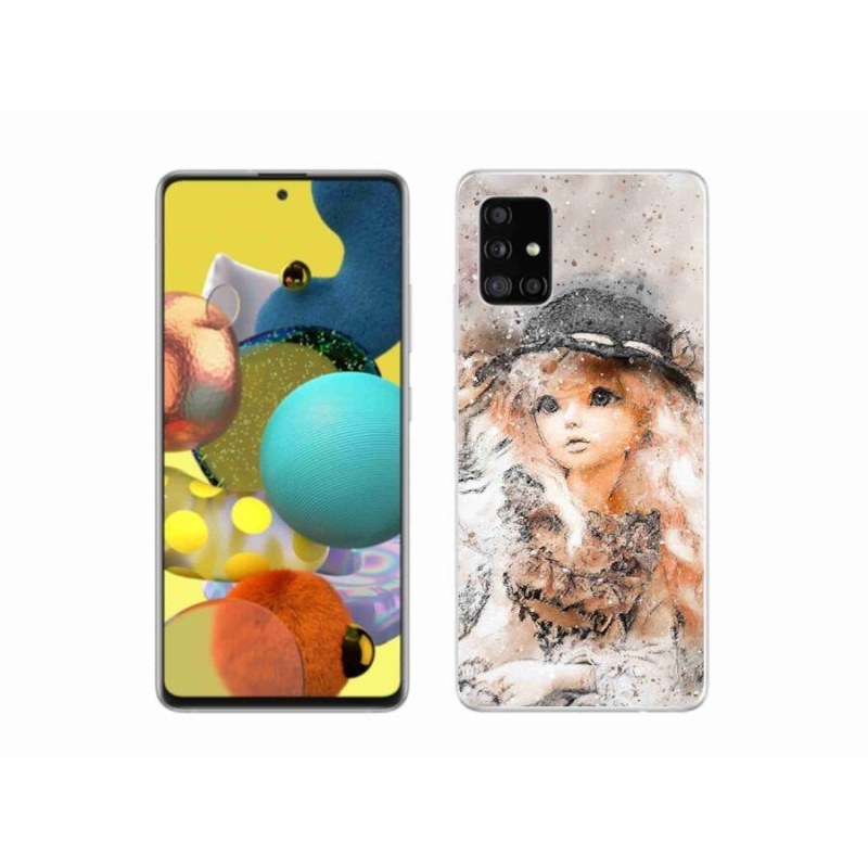 Gélový kryt mmCase na mobil Samsung Galaxy A51 - dievčatko s klobúkom