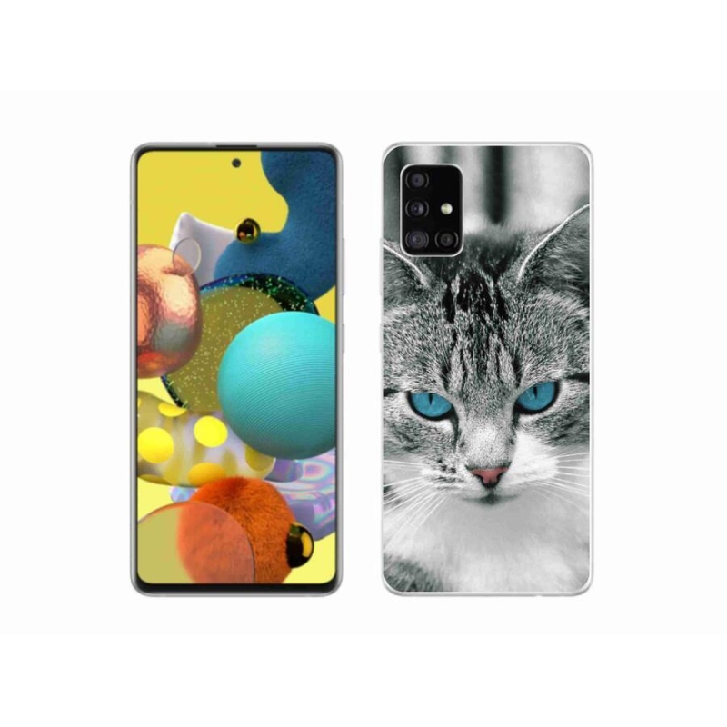 Gélový kryt mmCase na mobil Samsung Galaxy A51 - mačacie pohľad 1