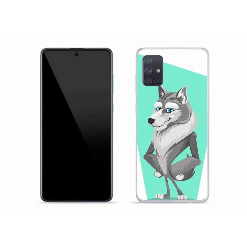 Gélový kryt mmCase na mobil Samsung Galaxy A51 - kreslený vlk