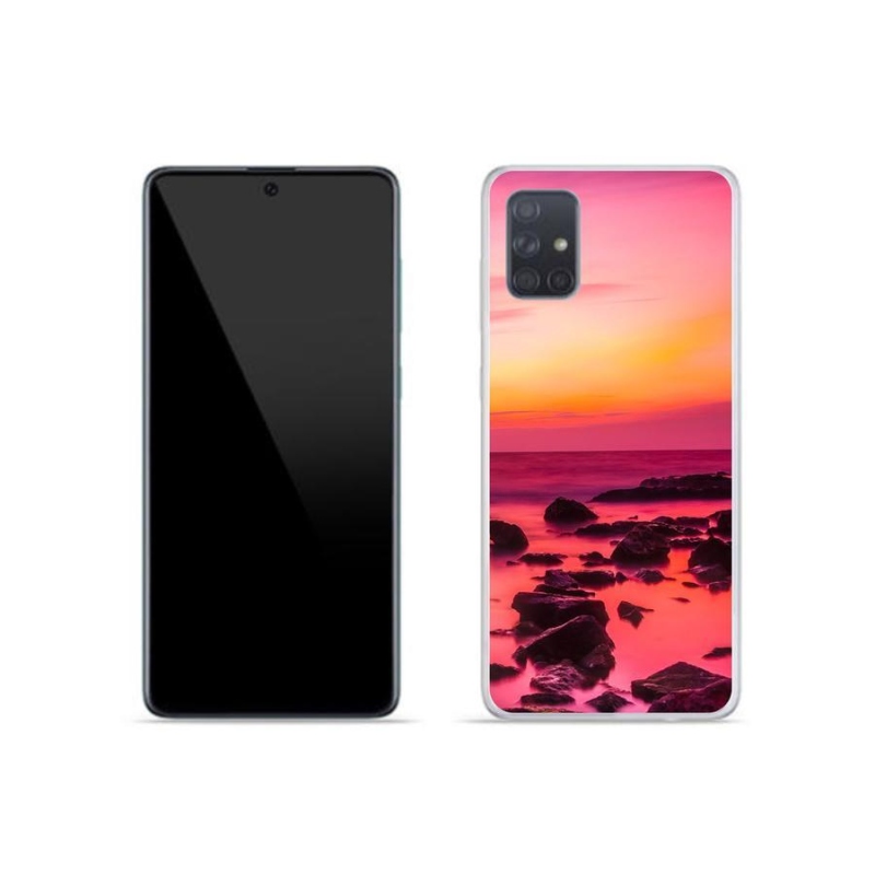 Gélový kryt mmCase na mobil Samsung Galaxy A51 - more a žiara