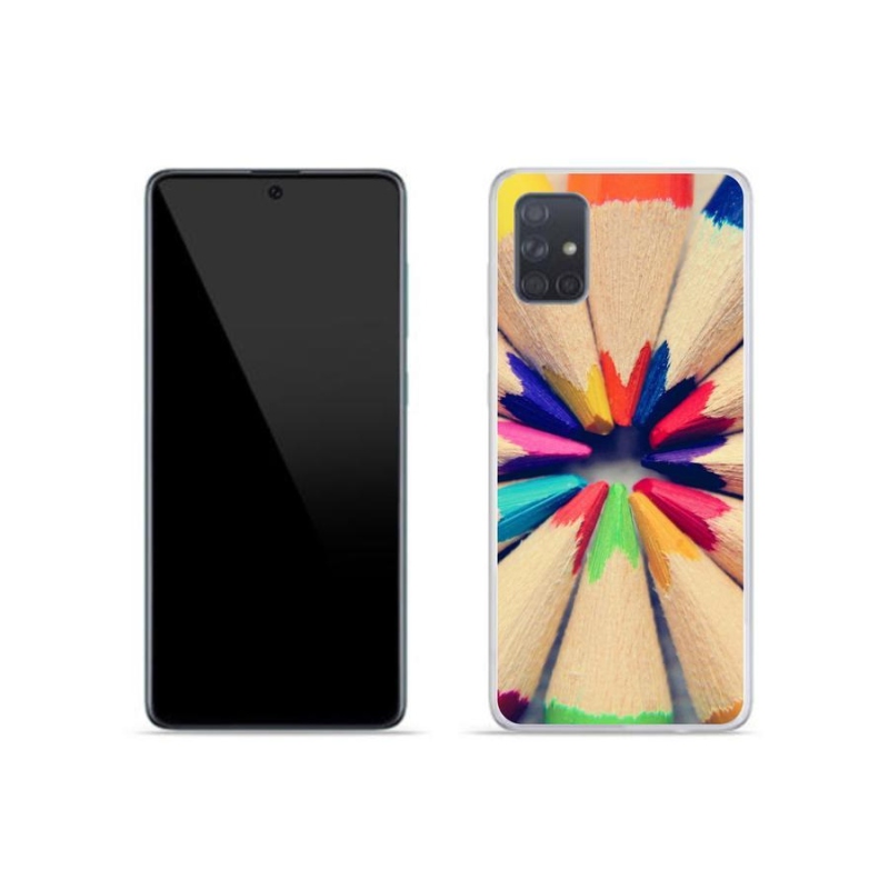 Gélový kryt mmCase na mobil Samsung Galaxy A51 - pastelky