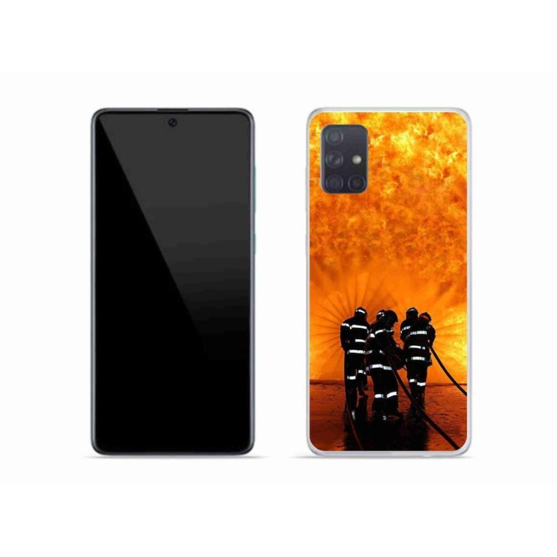 Gélový kryt mmCase na mobil Samsung Galaxy A51 - požiar
