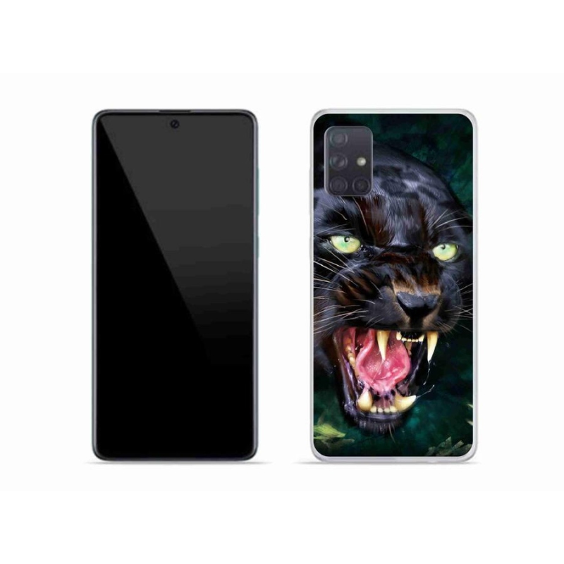 Gélový kryt mmCase na mobil Samsung Galaxy A51 - rozzúrený čierny panter