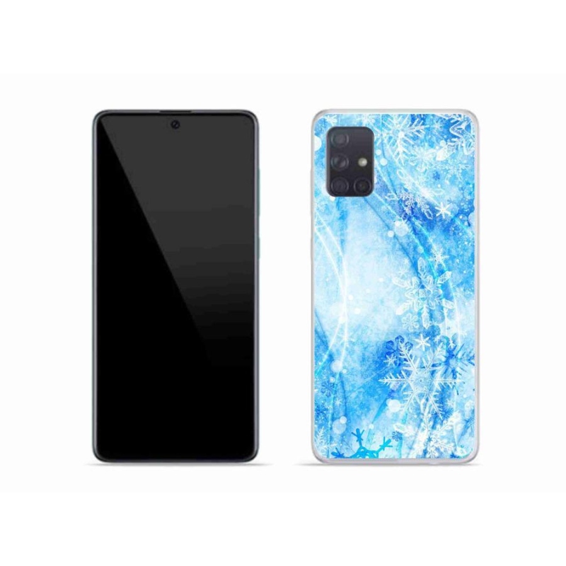 Gélový kryt mmCase na mobil Samsung Galaxy A51 - snehové vločky