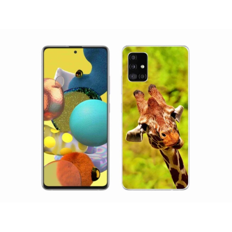 Gélový kryt mmCase na mobil Samsung Galaxy A51 - žirafa