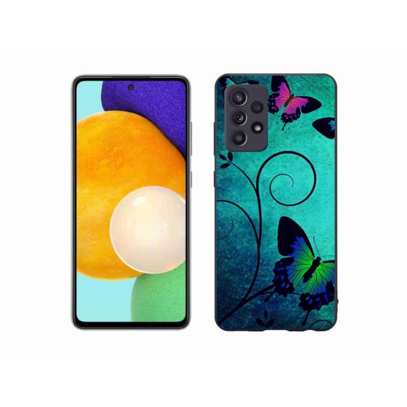 Gélový kryt mmCase na mobil Samsung Galaxy A52/A52 5G - farebné motýle