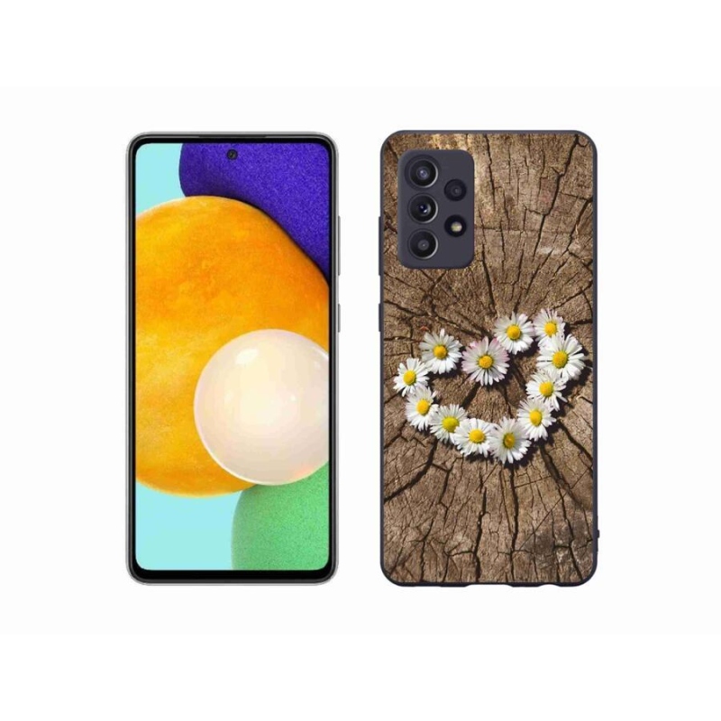 Gélový kryt mmCase na mobil Samsung Galaxy A52/A52 5G - srdce z margarét