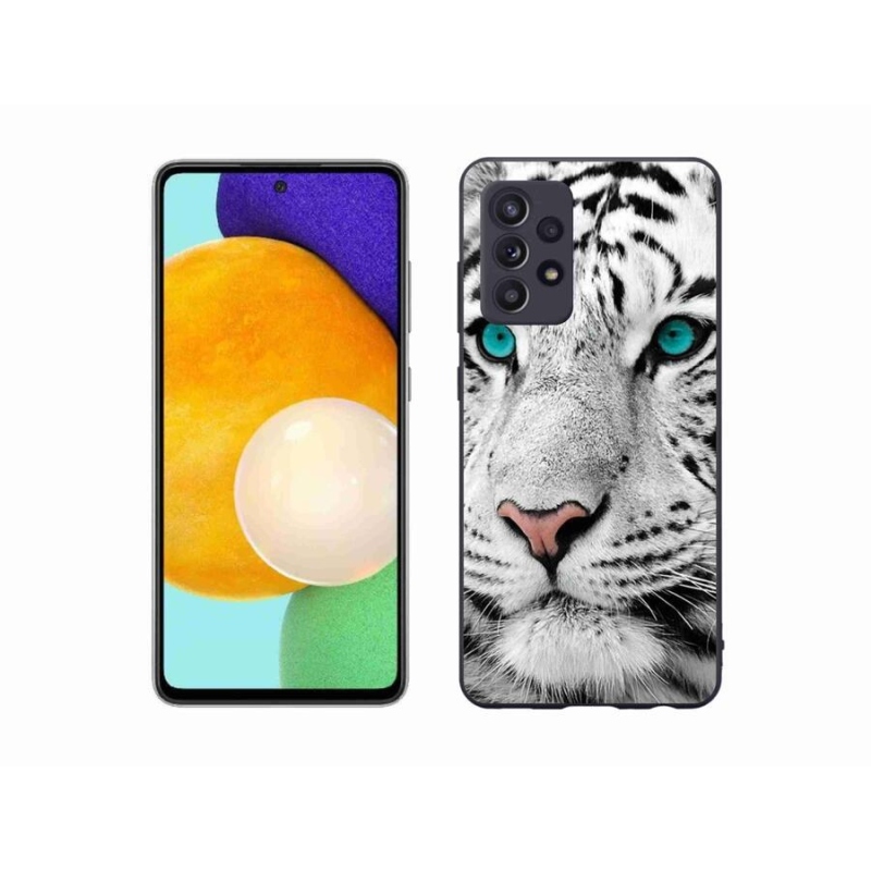 Gélový kryt mmCase na mobil Samsung Galaxy A52s 5G - biely tiger