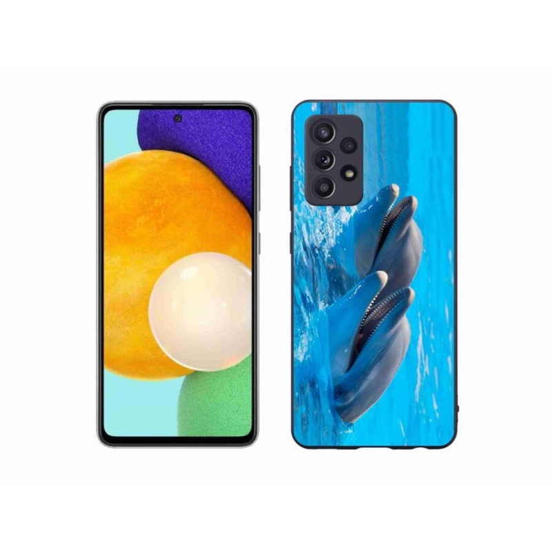 Gélový kryt mmCase na mobil Samsung Galaxy A52s 5G - delfíny