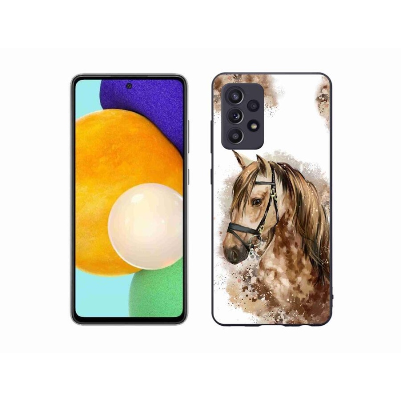 Gélový kryt mmCase na mobil Samsung Galaxy A52s 5G - hnedý kreslený kôň