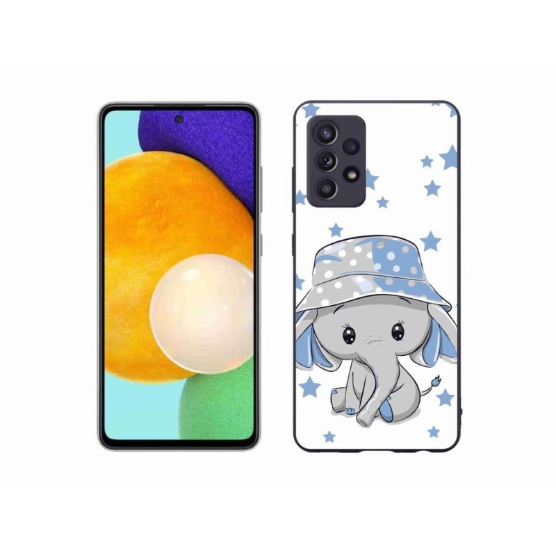 Gélový kryt mmCase na mobil Samsung Galaxy A52s 5G - modrý slon