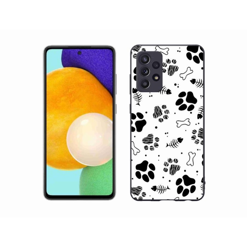 Gélový kryt mmCase na mobil Samsung Galaxy A52s 5G - psie labky 1