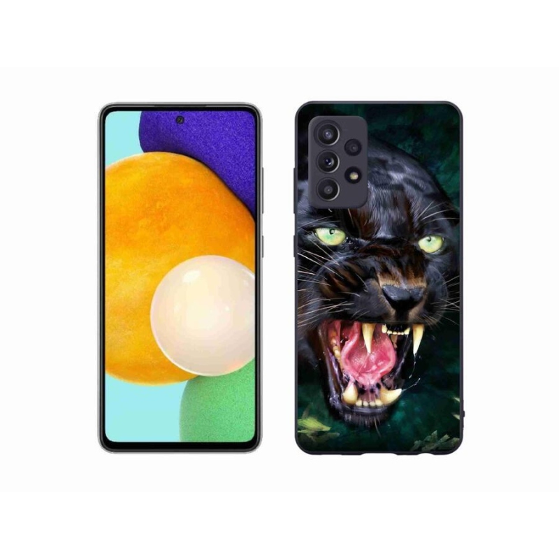 Gélový kryt mmCase na mobil Samsung Galaxy A52s 5G - rozzúrený čierny panter