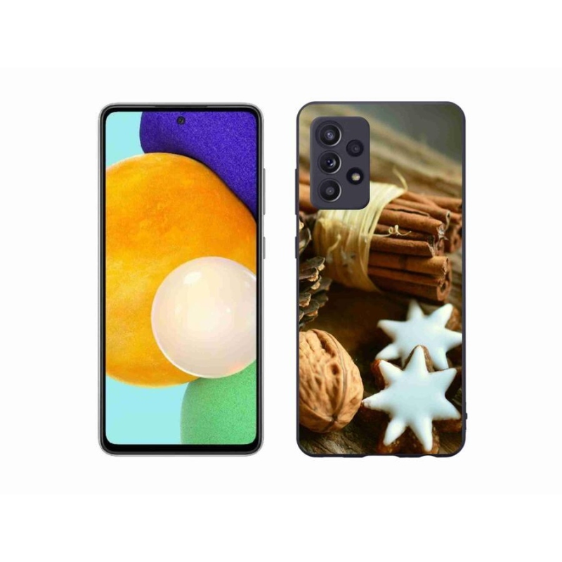 Gélový kryt mmCase na mobil Samsung Galaxy A52s 5G - škorica a perníčky