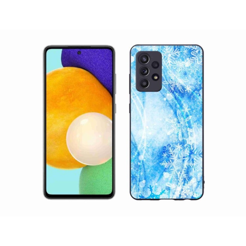 Gélový kryt mmCase na mobil Samsung Galaxy A52s 5G - snehové vločky