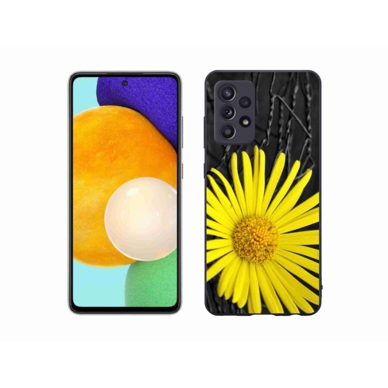 Gélový kryt mmCase na mobil Samsung Galaxy A52s 5G - žltý kvet