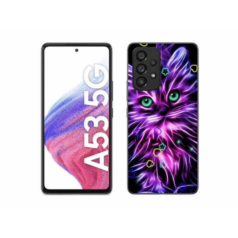 Gélový kryt mmCase na mobil Samsung Galaxy A53 5G - abstraktná mačka