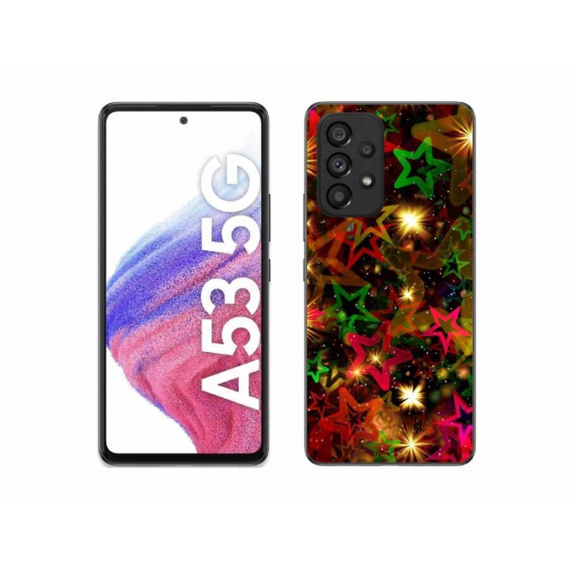 Gélový kryt mmCase na mobil Samsung Galaxy A53 5G - farebné hviezdičky