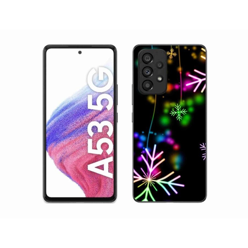 Gélový kryt mmCase na mobil Samsung Galaxy A53 5G - farebné vločky