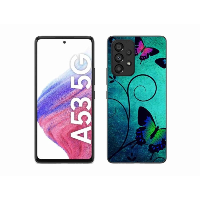 Gélový kryt mmCase na mobil Samsung Galaxy A53 5G - farební motýle