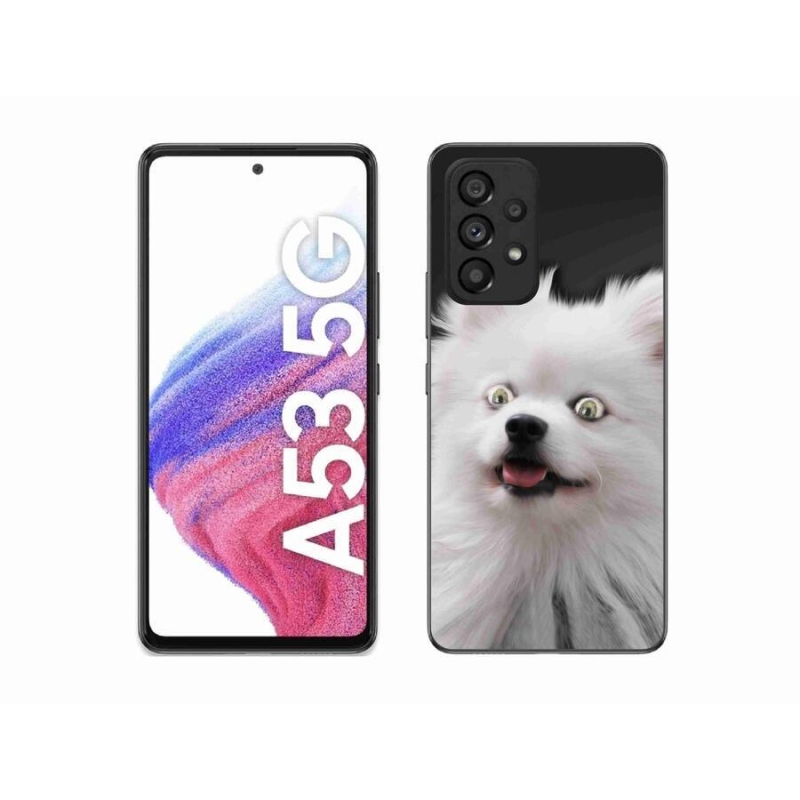 Gélový kryt mmCase na mobil Samsung Galaxy A53 5G - biely špic