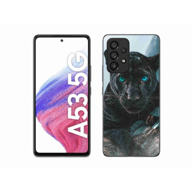 Gélový kryt mmCase na mobil Samsung Galaxy A53 5G - čierny panter