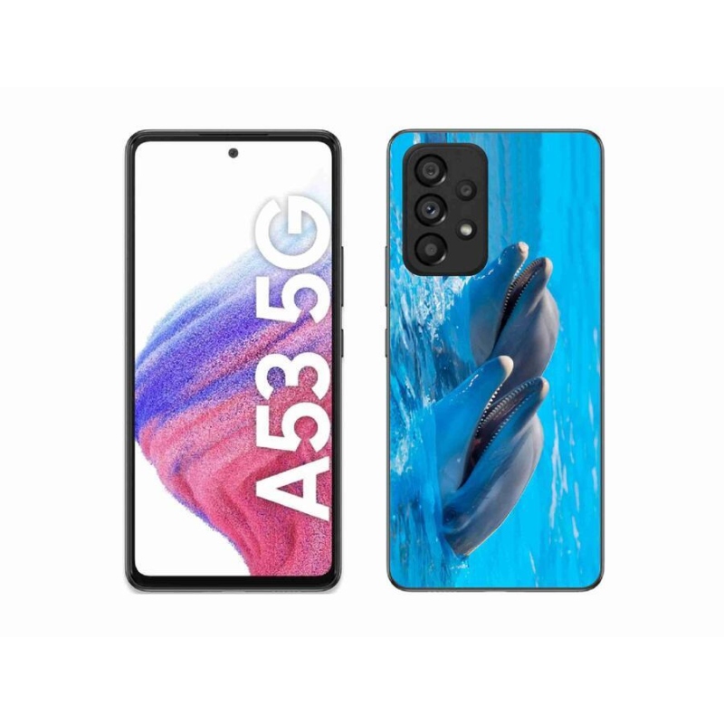 Gélový kryt mmCase na mobil Samsung Galaxy A53 5G - delfíny