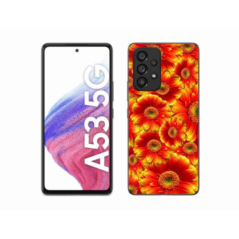 Gélový kryt mmCase na mobil Samsung Galaxy A53 5G - gerbera 1