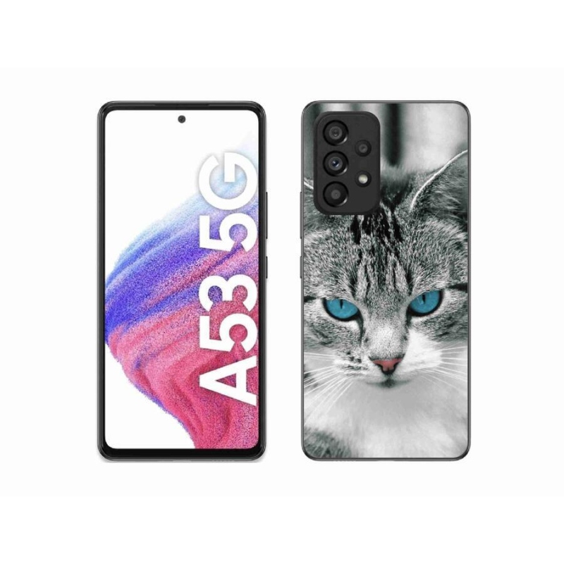 Gélový kryt mmCase na mobil Samsung Galaxy A53 5G - mačacie pohľad 1