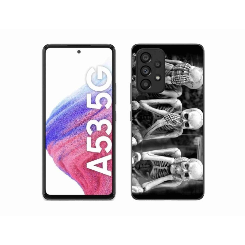 Gélový kryt mmCase na mobil Samsung Galaxy A53 5G - kostlivci