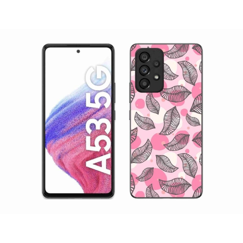 Gélový kryt mmCase na mobil Samsung Galaxy A53 5G - kreslené padajúce listy