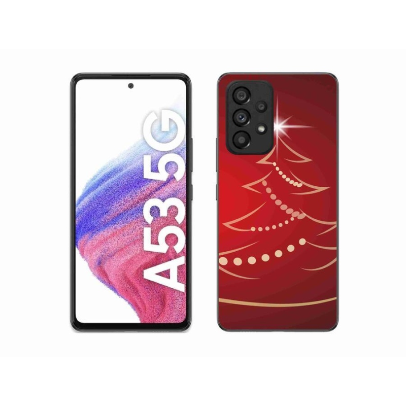 Gélový kryt mmCase na mobil Samsung Galaxy A53 5G - kreslený vianočný stromček