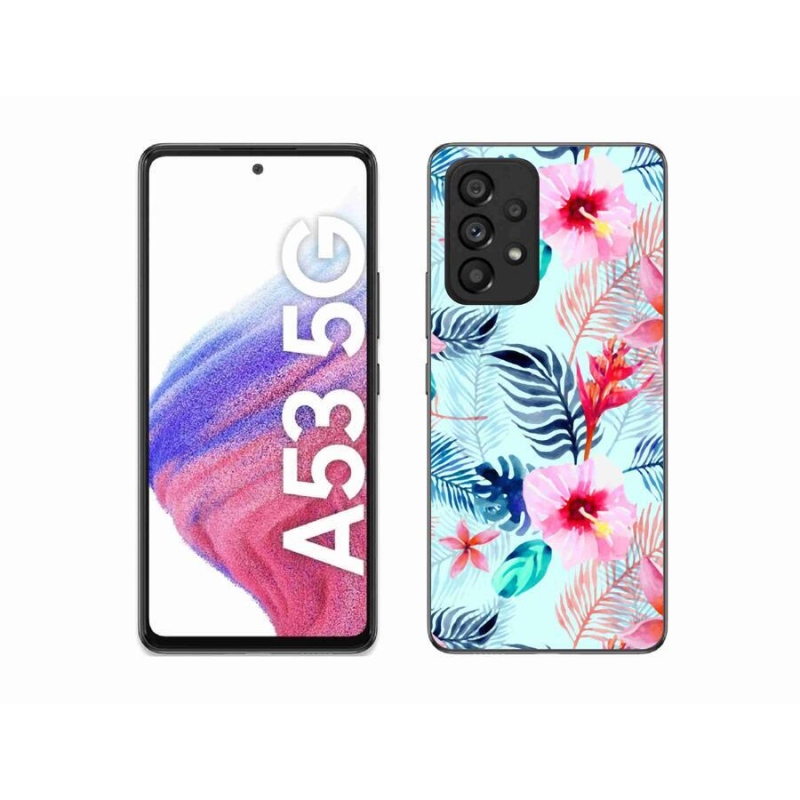 Gélový kryt mmCase na mobil Samsung Galaxy A53 5G - kvety