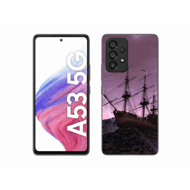 Gélový kryt mmCase na mobil Samsung Galaxy A53 5G - loď v búrke