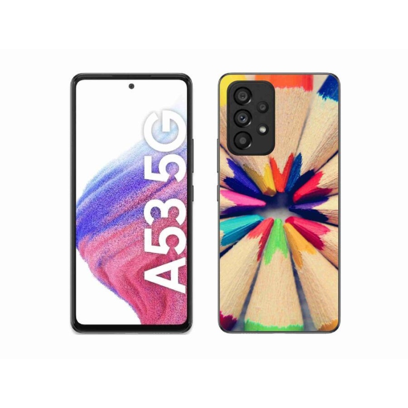 Gélový kryt mmCase na mobil Samsung Galaxy A53 5G - pastelky