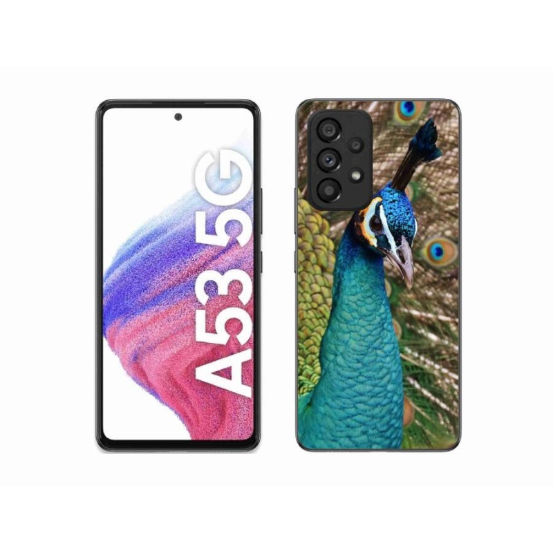 Gélový kryt mmCase na mobil Samsung Galaxy A53 5G - páv