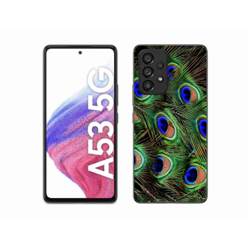 Gélový kryt mmCase na mobil Samsung Galaxy A53 5G - pávie perie