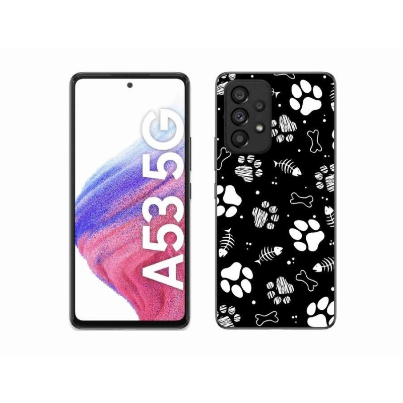 Gélový kryt mmCase na mobil Samsung Galaxy A53 5G - psie labky