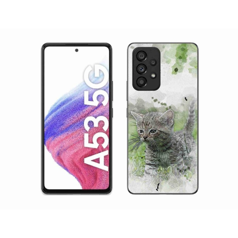 Gélový kryt mmCase na mobil Samsung Galaxy A53 5G - roztomilé mačiatko 1