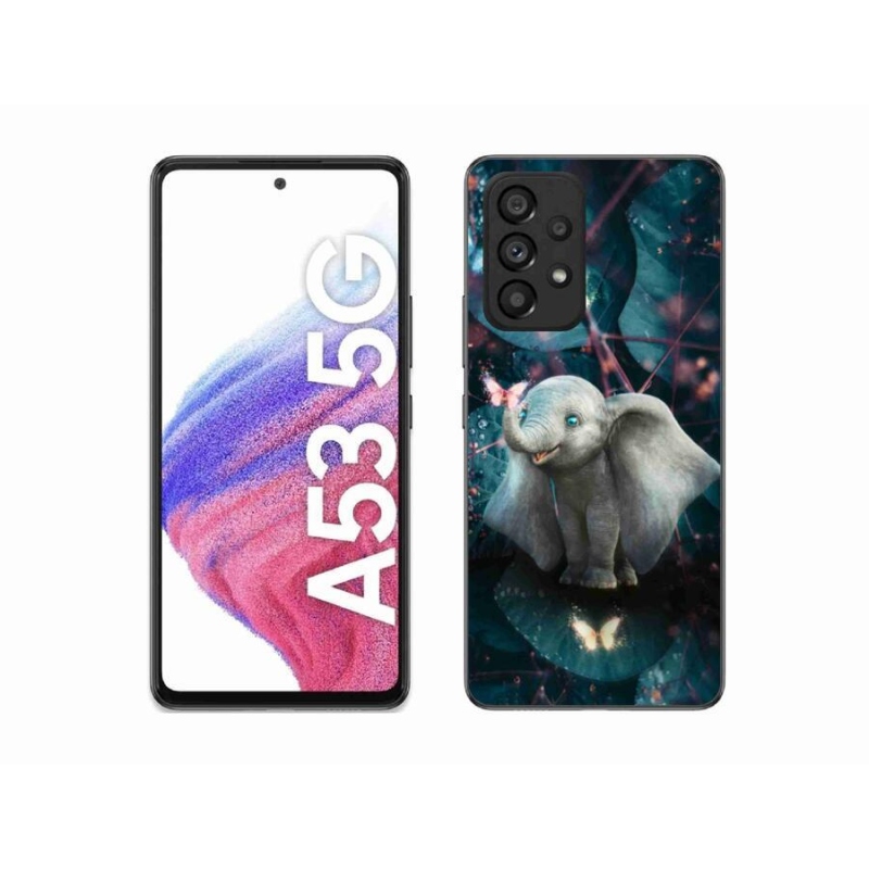 Gélový kryt mmCase na mobil Samsung Galaxy A53 5G - roztomilý slon