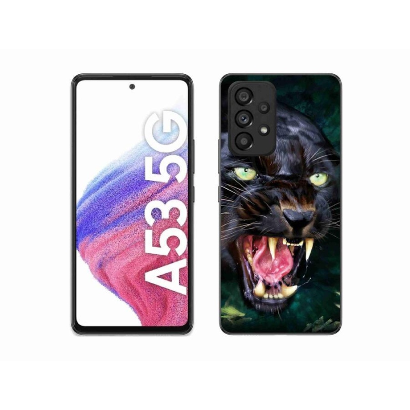 Gélový kryt mmCase na mobil Samsung Galaxy A53 5G - rozzúrený čierny panter