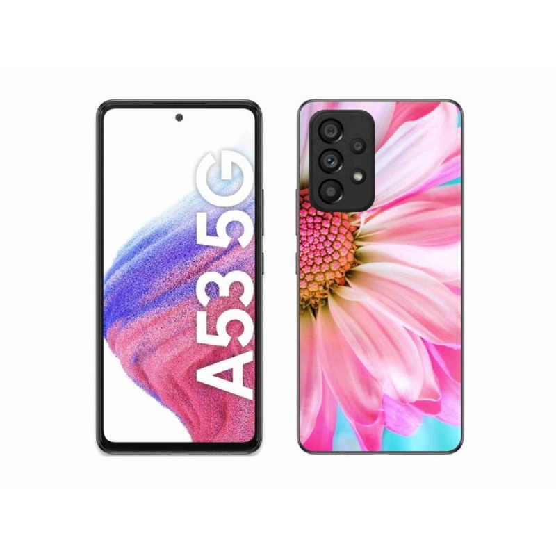 Gélový kryt mmCase na mobil Samsung Galaxy A53 5G - ružová kvetina