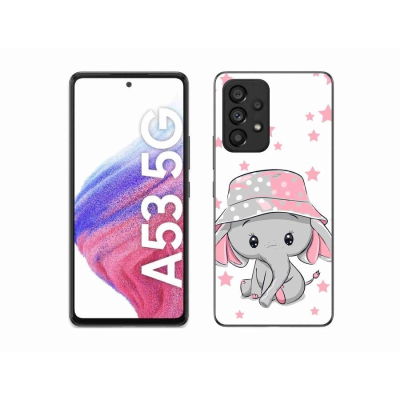 Gélový kryt mmCase na mobil Samsung Galaxy A53 5G - ružový slon