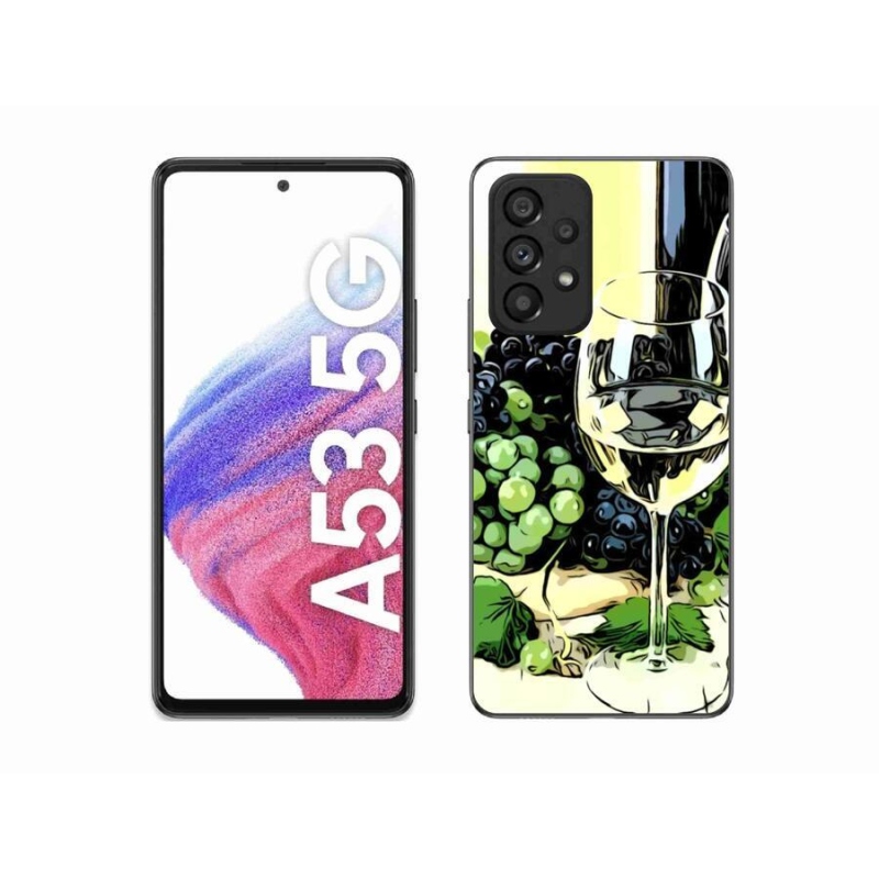 Gélový kryt mmCase na mobil Samsung Galaxy A53 5G - pohár vína