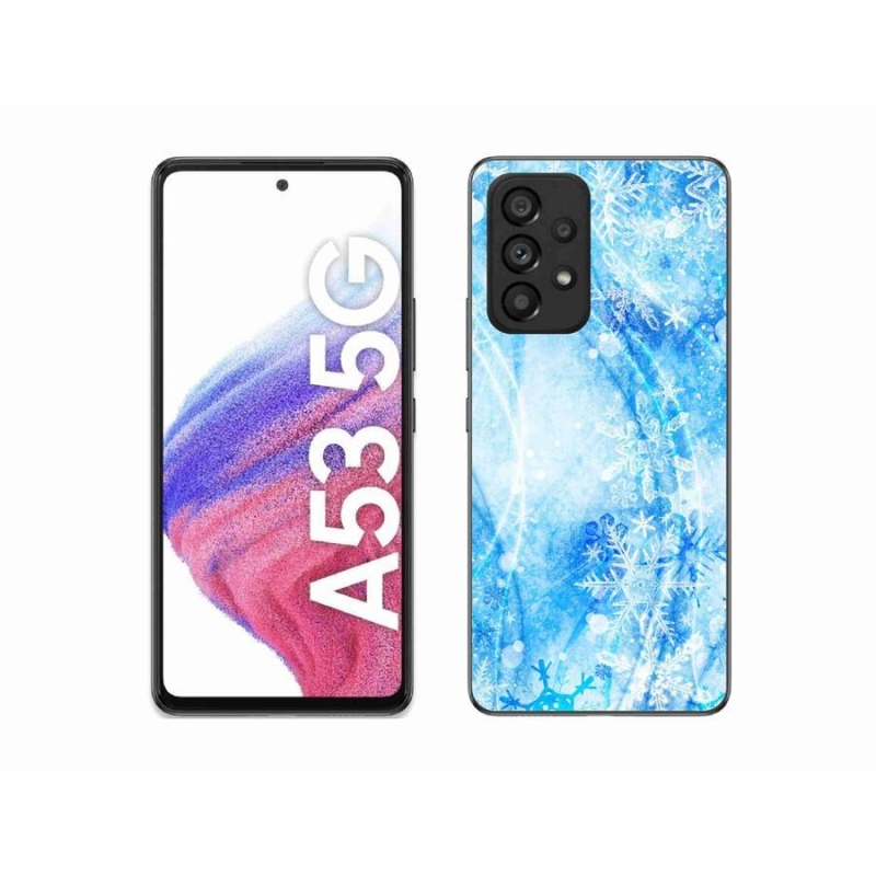 Gélový kryt mmCase na mobil Samsung Galaxy A53 5G - snehové vločky