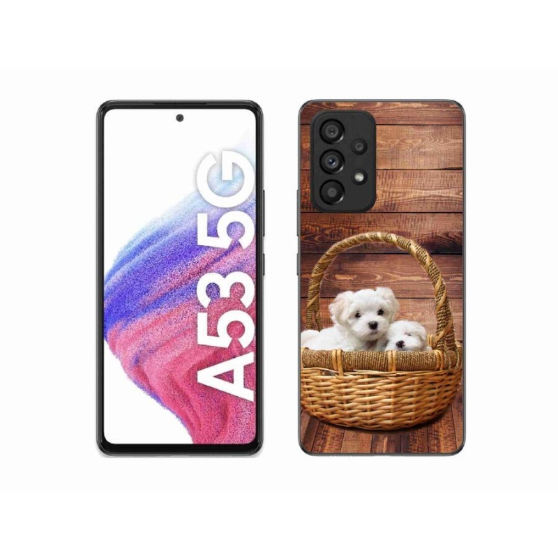Gélový kryt mmCase na mobil Samsung Galaxy A53 5G - šteniatka