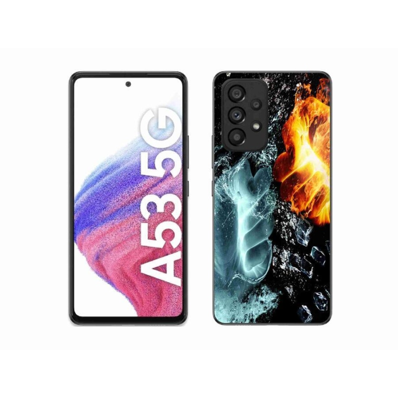 Gélový kryt mmCase na mobil Samsung Galaxy A53 5G - voda a oheň